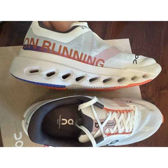 On oncloud Cloudsurfer Next Running Shoes Women 8.5 White/Flame LaceUp - Picture 9 of 16